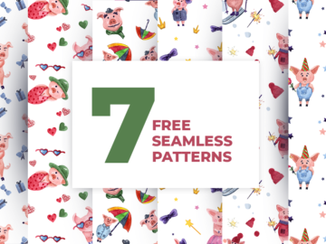 hand-drawing watercolor free patterns