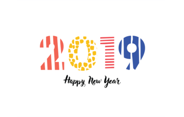 free vector 2019 new year