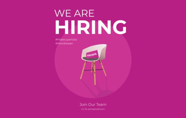 We are Hiring Banner Free Vector Illustration