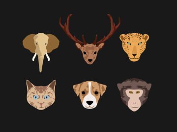 Stylized Animal Illustration Free Vector