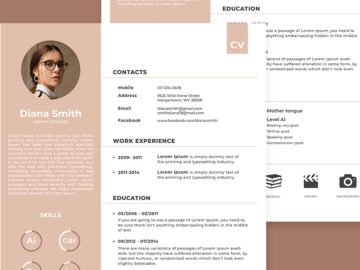 CV Template VectorForFree