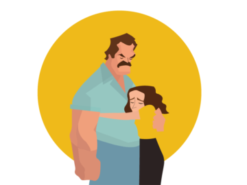 Father and Daughter Relationship Free Vector Illustration