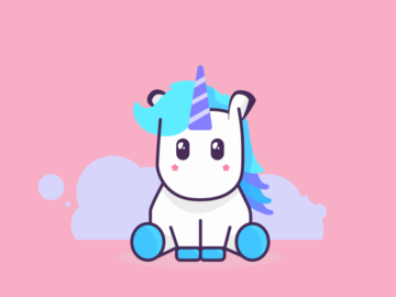 Little Unicorn Vector Free Download