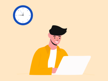 Timing Project Working Illustration Free vector
