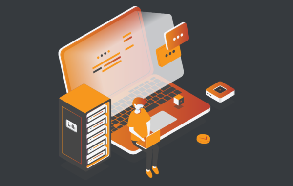 Isometric Illustration Working IT process Free Vector