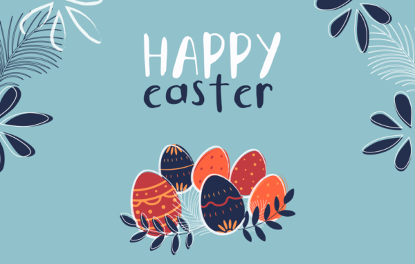 Easter Art Poster Design Free Vector Illustration