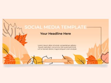 autumn cover smm template