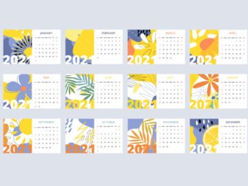 Vector Calendar 2021 Free Download