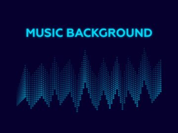Music equalizer background free vector