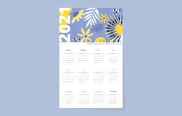 Abstract Calendar 2021 Vactor Free Download