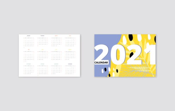 Colorful Pocket Calendar 2021 Free Download