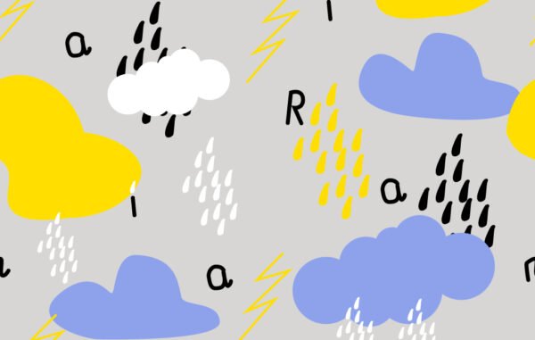 Cute Rain Seamless Pattern Free Download