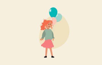 Girl With Balloons Illustration Free Download