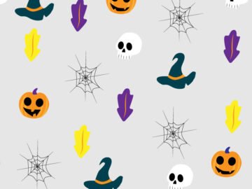 Halloween Colorful Seamless Pattern Free Download