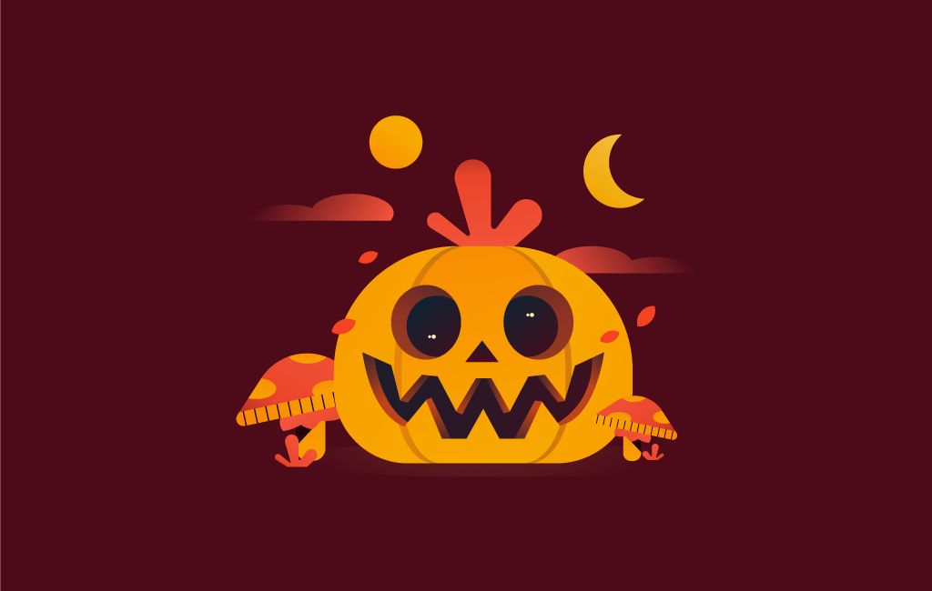 Halloween Pumpkin Vector Background - Vector For Free