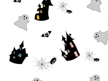 Halloween Seamless Pattern With Ghosts Free Download