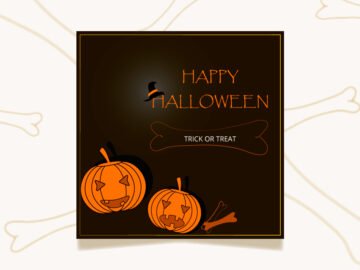 Happy Halloween Vector Template Free Download