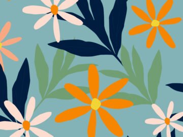 Seamless Colorful Floral Pattern Free Download