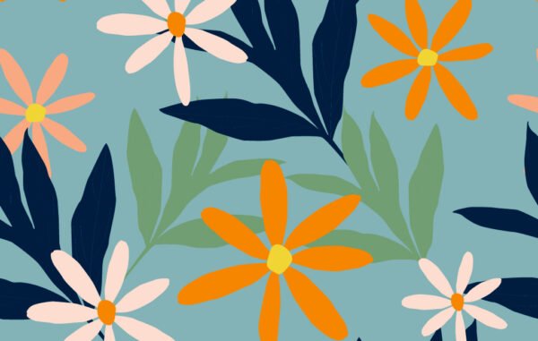 Seamless Colorful Floral Pattern Free Download