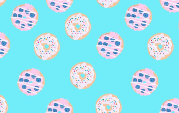 Seamless Pattern With Donuts Free Download