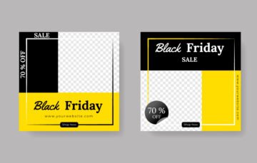 Black Friday Sale Vector Templates Free Download