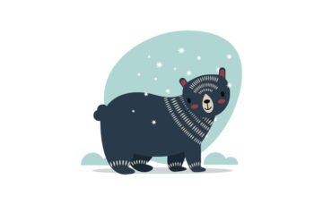 Blue Bear Vector Free Download