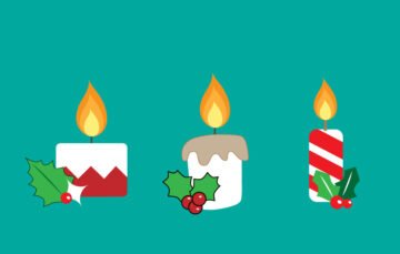 Christmas Candles Vector Illustration Free Download