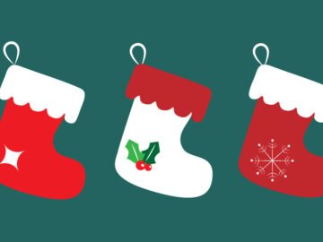 Christmas Present Santa Socks Illustration Free Download