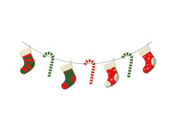 Christmas Socks And Candy Illustration Free Download