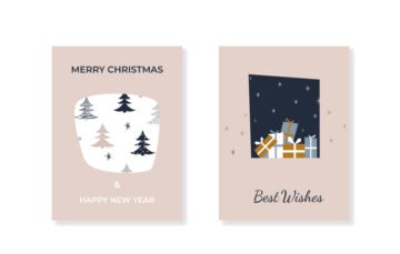 Christmas Vector Greeting Cards Free Download