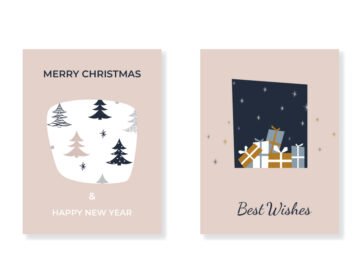 Christmas Vector Greeting Cards Free Download