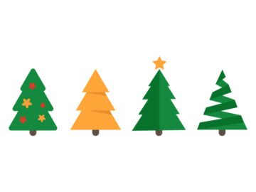 Christmas trees vector illustration Free Download
