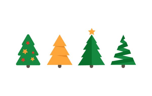 Christmas trees vector illustration Free Download