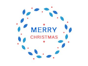 Merry Christmas Round Frame Free Download
