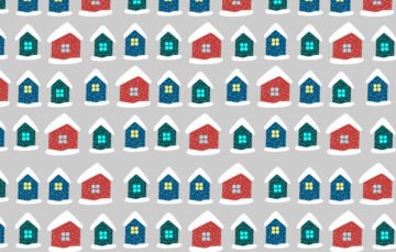 Snowy Houses Seamless Pattern Free Download