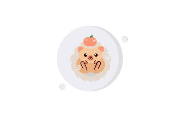 Cute Hedgehog With Apple Vector Free Download
