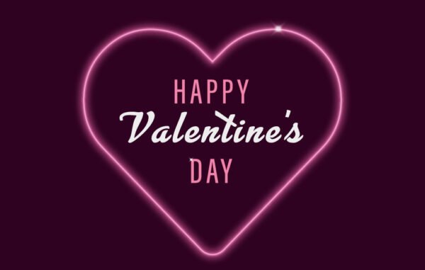 Neon Happy Valentine's Day Free Download