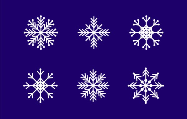 Snowflake Icons Set Free Download