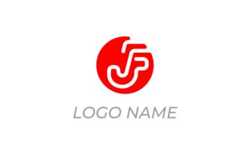 J F Red Logo Design Free Download