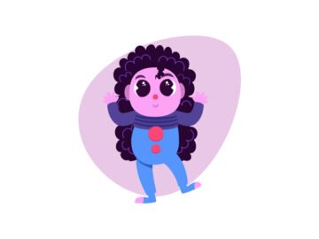 Purple Cute Cartoon Girl Free Download