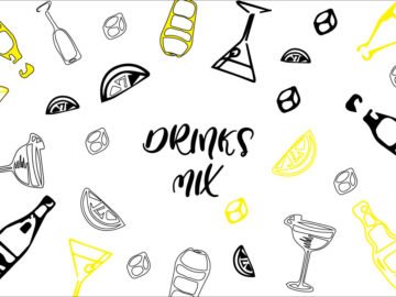 Hand drawn drinks background Free Download