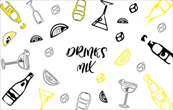 Hand drawn drinks background Free Download