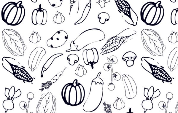 Seamless Pattern With Vegetables Free Download